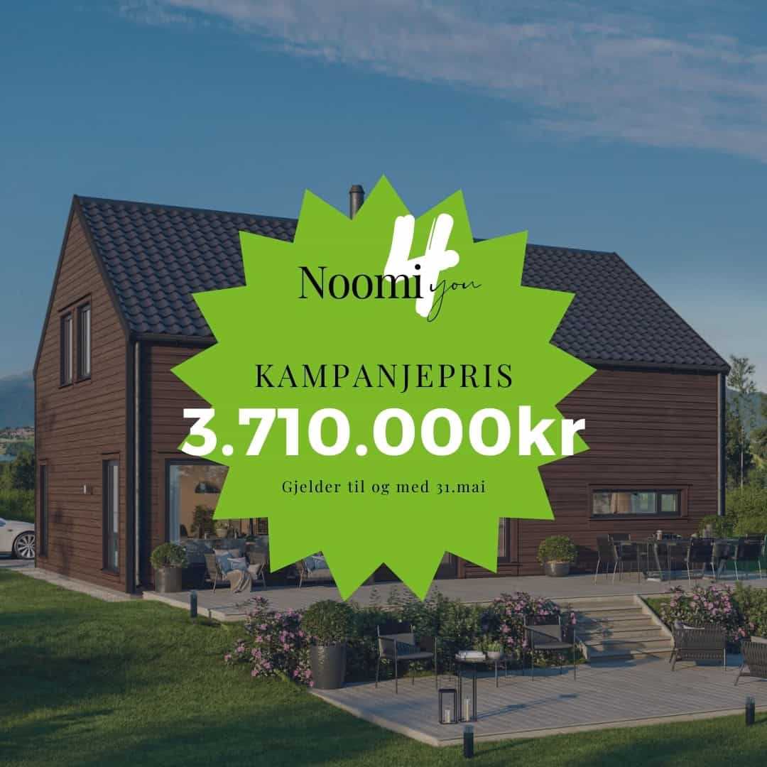 Hus med bra tilbud! Vår populære husmodell Noomi kan du nå få til kampanjepris 3.710.000kr frem til 31.mai 2024